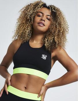 Camiseta Top Neon Tape Racerback Bralet - Black