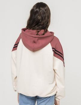 Sudadera Capucha Kaotiko KAILY - Granate Hueso