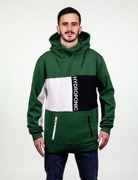 fósil comentario Frente Sudadera Capucha Hydroponic DH SNOW HALF - Green / H.Whi