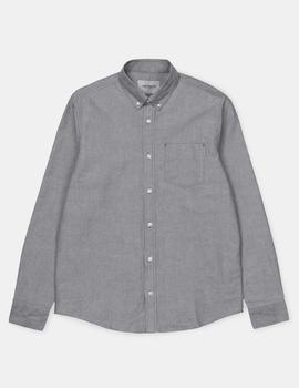 Camisa Carhartt  BUTTON DOWN POCKET LS - Negro