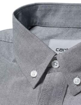 Camisa Carhartt  BUTTON DOWN POCKET LS - Negro