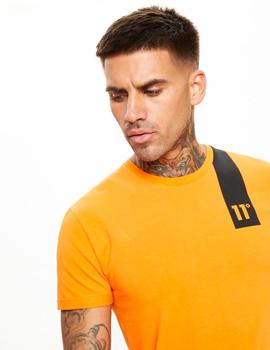 Camiseta Eleven TOPAZ MUSCLE FIT - Orange / Black