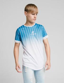Camiseta Illusive FADE STRIPE TECH TEE - Teal - White