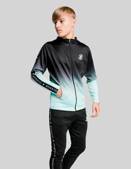 Sudadera ILLUSIVE LONDON FADE SCOPE ZIP - Black/Mint