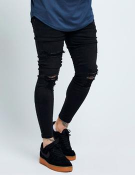 Pantalón SikSilk DISTRESSED SKINNY  - Black