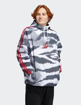 Sudadera Capucha Adidas ZEBRA AOP - Blanco