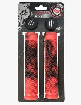 Manguitos Scooter BESTIAL WOLF MIX 155MM - Negro Rojo
