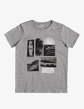 Camiseta Quiksilver (JUNIOR) LIKE WATER - Gris Vigoré