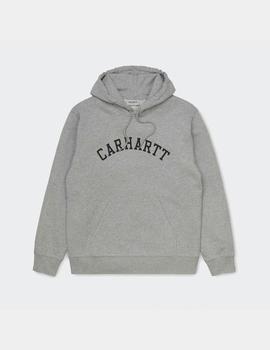 Sudadera Capucha Cahartt UNIVERSITY PATCH - Grey Heather/B