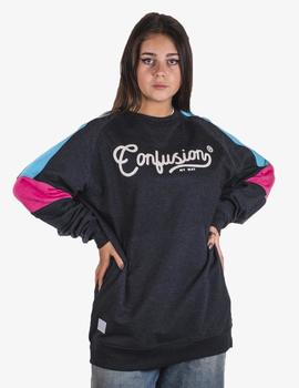 Sudadera Confusion Crew BUMBA - Negro Logo