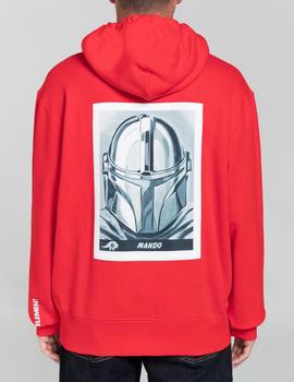 Sudadera Capucha STAR WARS MANDO - Fire Red