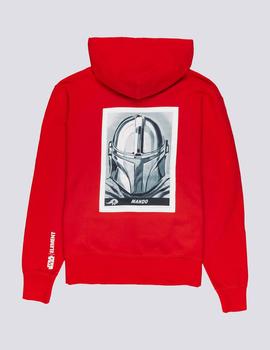 Sudadera Capucha STAR WARS MANDO - Fire Red