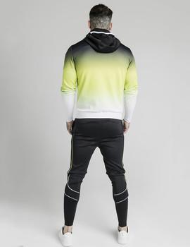 Sudadera SikSilk TRI FADE AGILITY ZIP - Black/Fluro/white