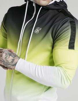 Sudadera SikSilk TRI FADE AGILITY ZIP - Black/Fluro/white