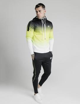 Sudadera SikSilk TRI FADE AGILITY ZIP - Black/Fluro/white