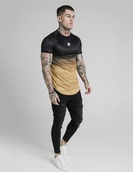 Camiseta SikSilk FADE TECH - Black/Gold