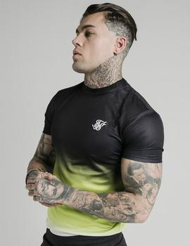 Camiseta SikSilk TRI FADE TAPE - Black/Fluro/white