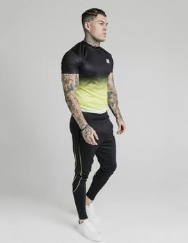 Camiseta SikSilk TRI FADE TAPE - Black/Fluro/white