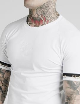 Camiseta SikSilk DELUXE RAGLAN TECH - White
