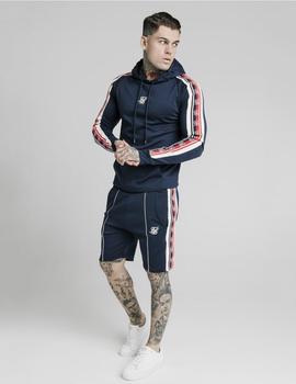 Sudadera SikSilk CAPUCHA RETRO TAPE - Navy