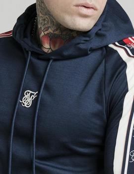 Sudadera SikSilk CAPUCHA RETRO TAPE - Navy