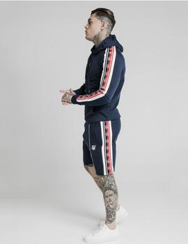 Sudadera SikSilk CAPUCHA RETRO TAPE - Navy