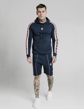 Sudadera SikSilk CAPUCHA RETRO TAPE - Navy