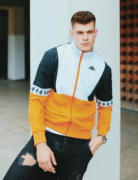 Chaqueta Kappa DARREN - Yellow Ochre Black White