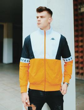 Chaqueta Kappa DARREN - Yellow Ochre Black White