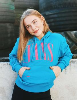 Sudadera Capucha Vans KAYE CROP - Azul