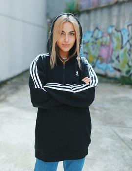 Sudadera capucha Adidas 3-STRIPES HZ - Negro