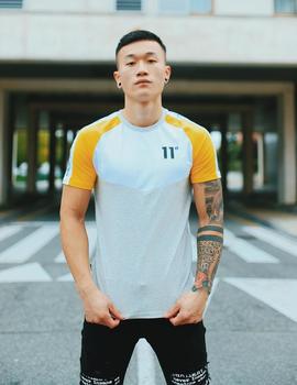 Camiseta Eleven CUT AND SEW CHEVRON MUSCLE FIT - Yellow /