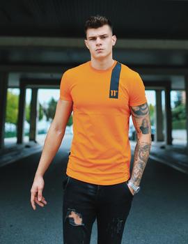 Camiseta Eleven TOPAZ MUSCLE FIT - Orange / Black