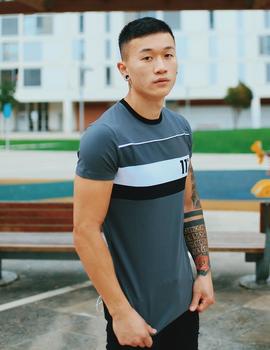 Camiseta Eleven Degrees MERCURY MESH MUSCLE FIT - Slate Grey