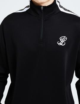 Sudadera illusive London DIVERGE 1/4 ZIP - Black-White