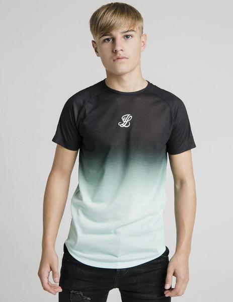 Camiseta Illusive London TAPE FADE LOGO Black Mint