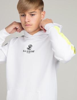 Sudadera ILLUSIVE LONDON FADE PANEL OVERHEAD- White