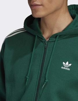 Sudadera Adidas Capucha 3-STRIPES FZ - Verde