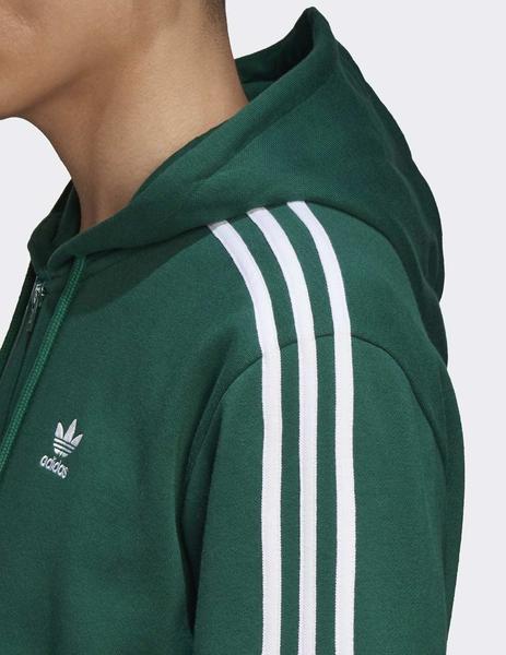 Sudadera Adidas Capucha 3 STRIPES FZ Verde
