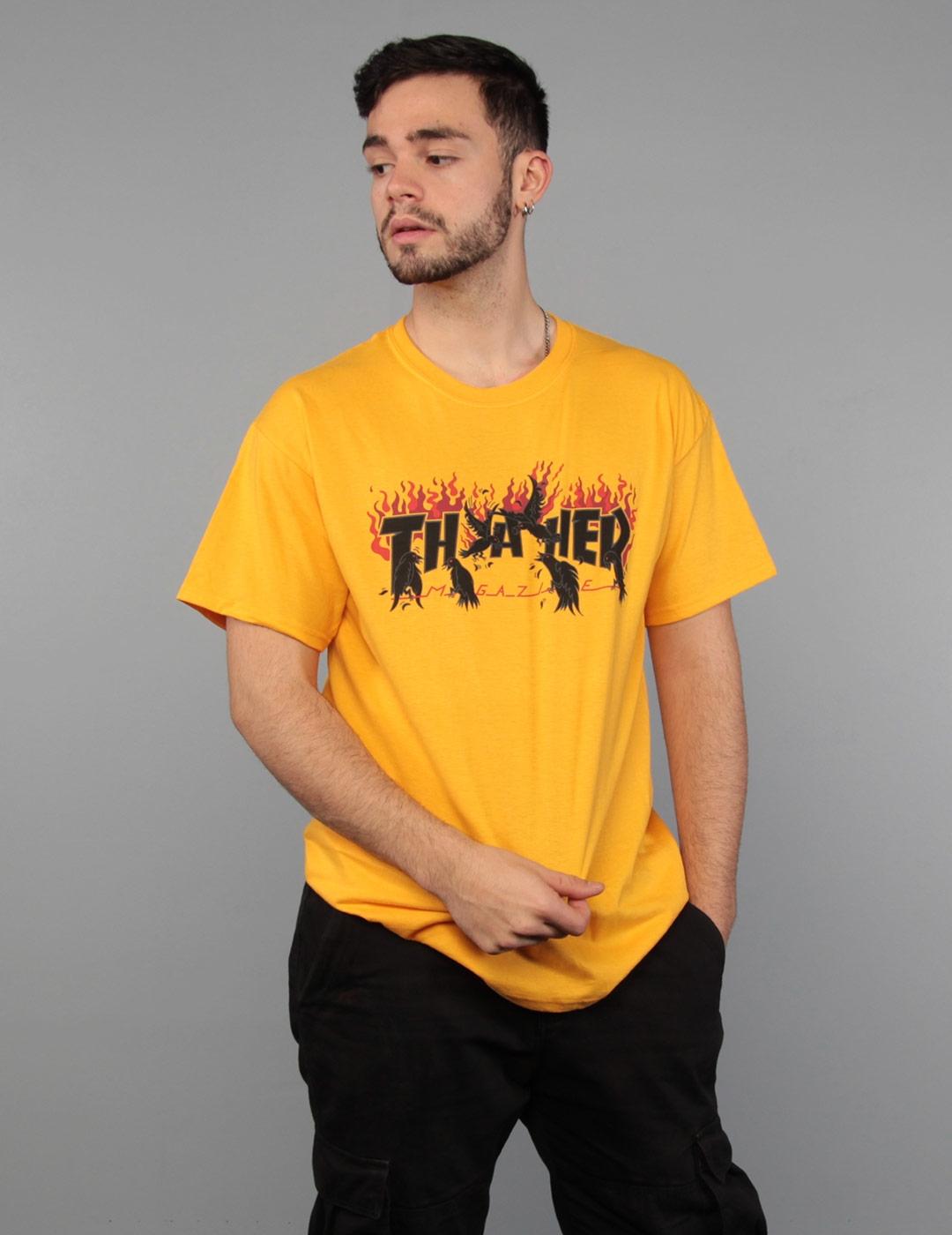 Camiseta Thrasher CROWS - Gold