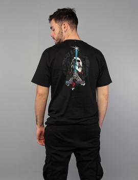 Camiseta PPP SKULL & SWORD BANNER - Negro