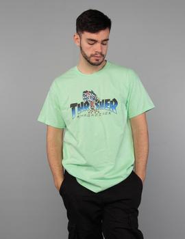 Camiseta Thrasher Leopard Mag  - Verde Menta
