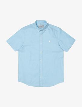 Camisa Carhartt WIP LANCASTER SS LOGO - CAPRI WAX