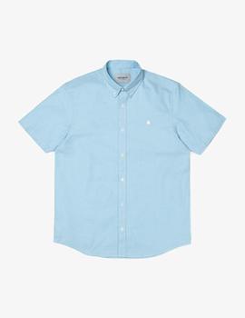 Camisa Carhartt LANCASTER SS LOGO - CAPRI WAX