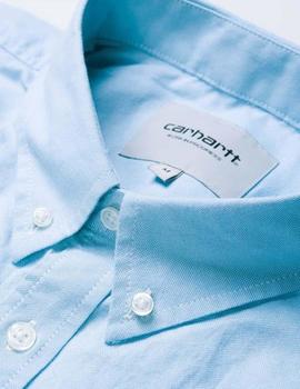 Camisa Carhartt WIP LANCASTER SS LOGO - CAPRI WAX