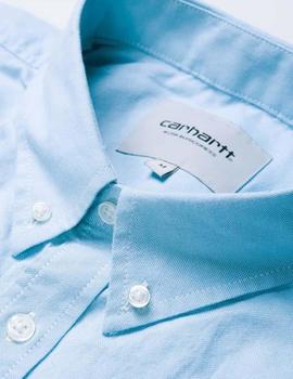 Camisa Carhartt LANCASTER SS LOGO - CAPRI WAX