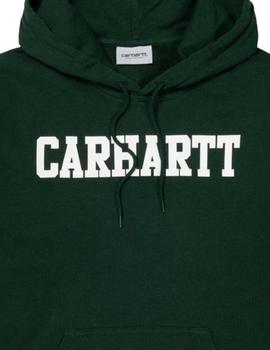 Sudadera Carhartt COLLEGE SWEAT HOODED - LODEN WHITE