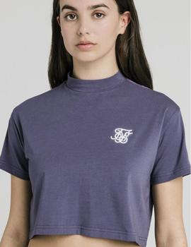 Camiseta Siksilk Cropped fade runner - Nightshadow blue