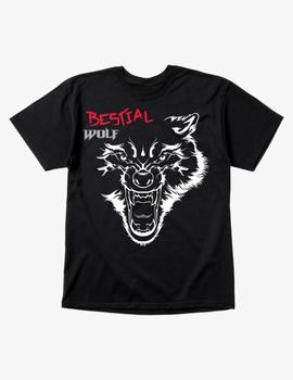 Camiseta BESTIAL WOLF IMPACT - Negro Blanco