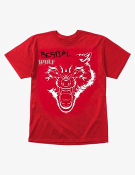 Camiseta BESTIAL WOLF IMPACT - Rojo Blanco